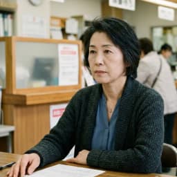 前田 久美子(精密機器の修理受付に来店した顧客)